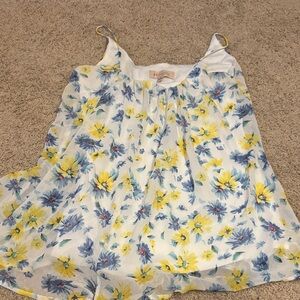 Philosophy Floral Print Sleeveless Blouse - White, Yellow, Blue